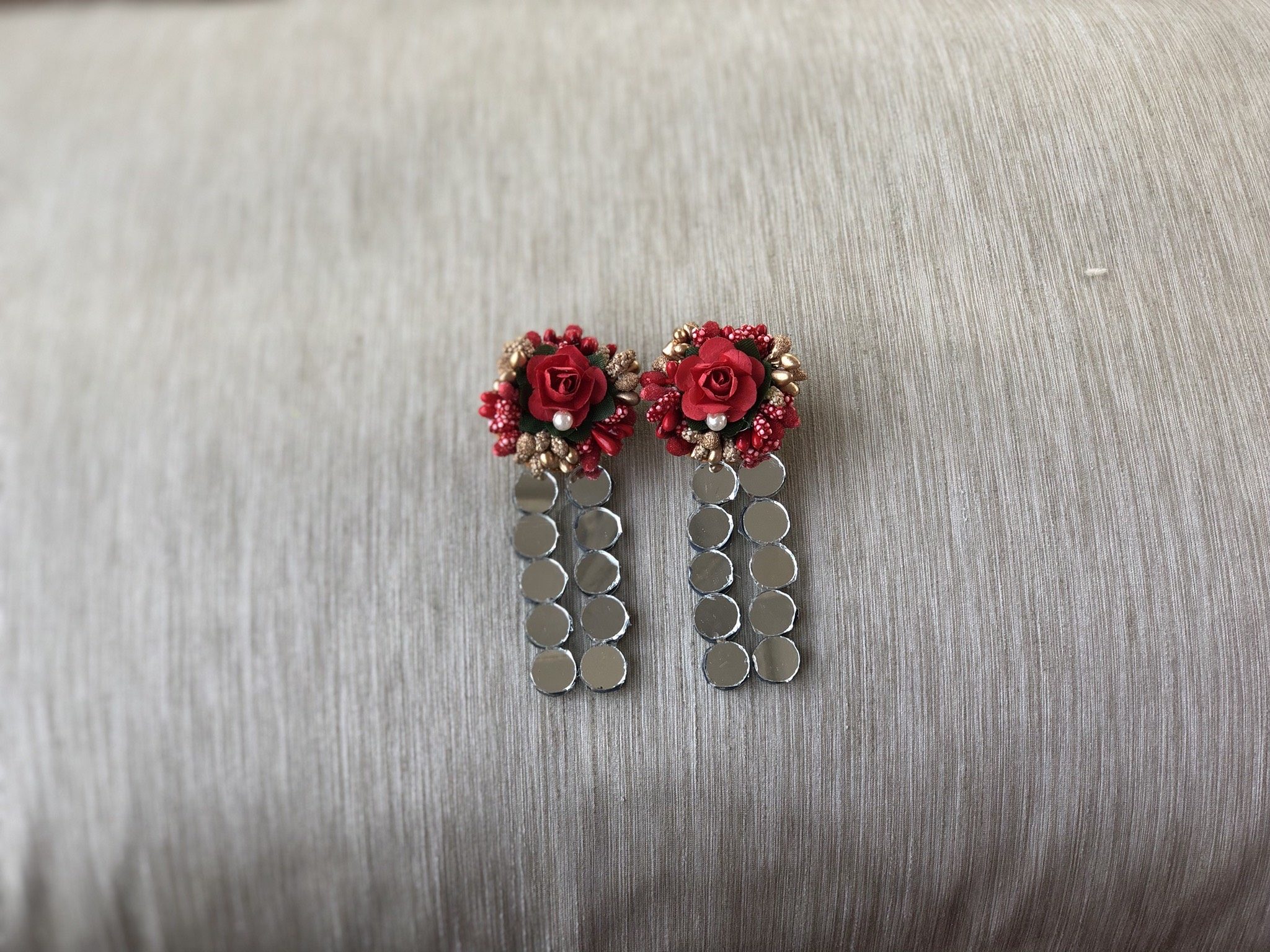 Red Star Flower Earrings. Red Earrings. Silver Stud Earrings. Red Flower  Earrings. Post Earrings. Handmade Earrings. Handmade Jewelry. - Etsy | Red  earrings, Red flower earrings, Earrings handmade